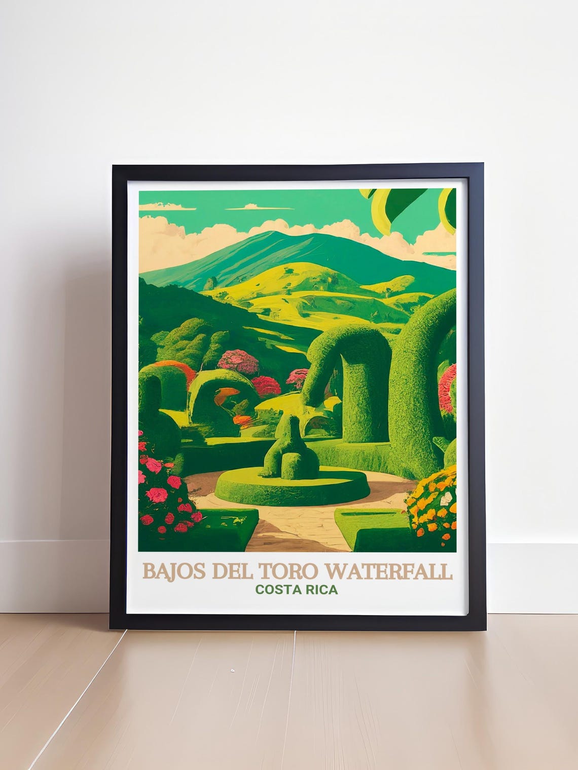 Bajos Del Toro Waterfall Costa Rica Topiary Garden Travel Poster - Image 4