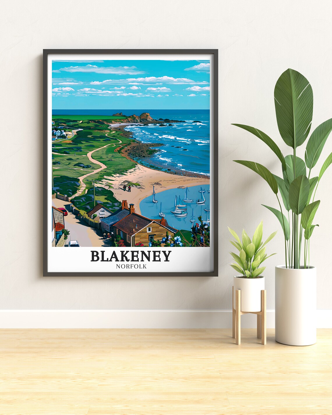 Blakeney Norfolk Coastal Path Sailboats Norfolk Coast Travel Poster - Image 2