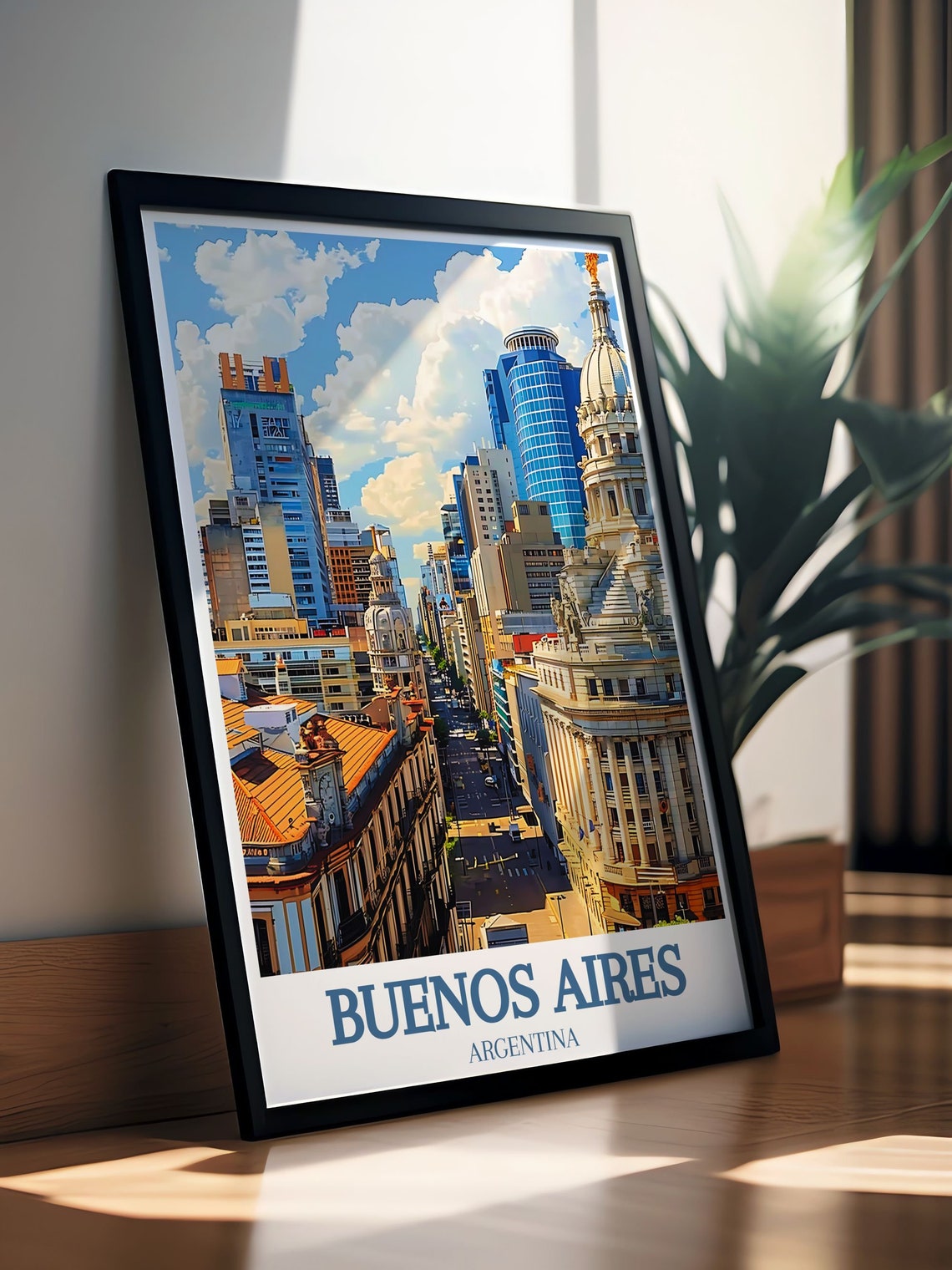 Buenos Aires Argentina City Skyline Modern Towers Blue Sky Poster - Image 3