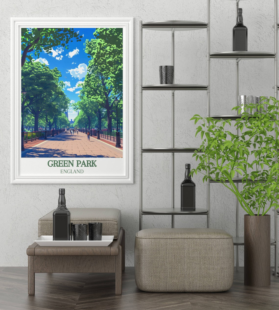 Green Park London Posters Discover Royal London Princess Diana Of Wales Memorial Walk Art And Decor Buckingham Palace Travel Prints - Image 4