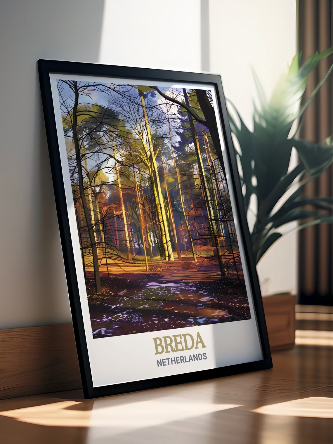 Breda Mastbos Forest Sunlit Trees Dutch Woodland Nature Poster - Image 2