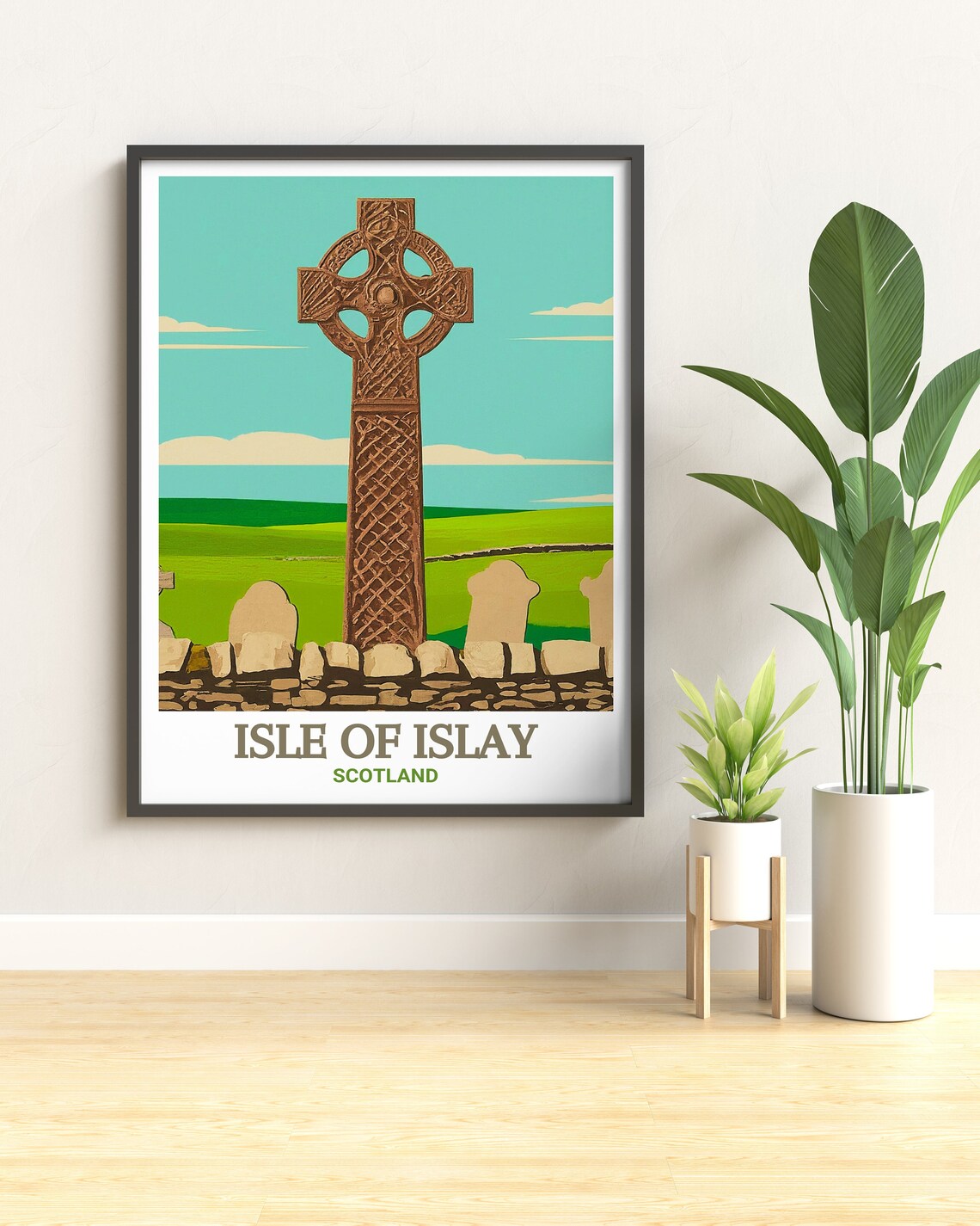 Isle Of Islay Travel Art Collection Kildalton Cross Travel Posters Scottish Heritage Prints Isle Of Islay Travel Posters - Image 3