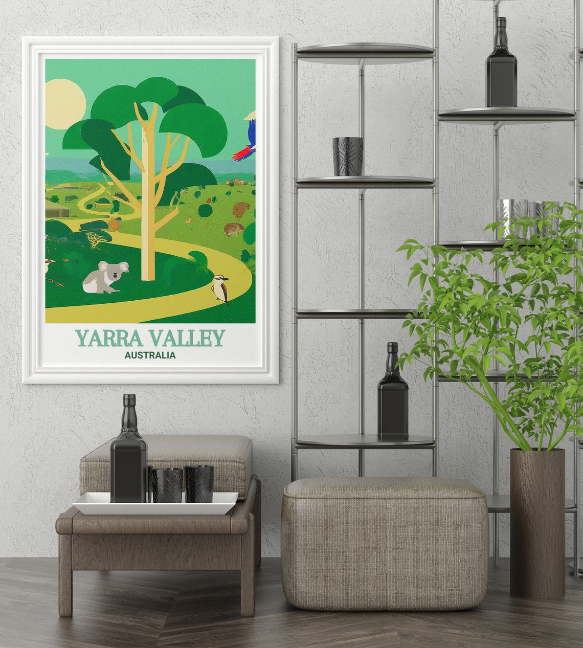 Yarra Valley Australia Koala Bushland Wildlife Scene Travel Poster - Image 3