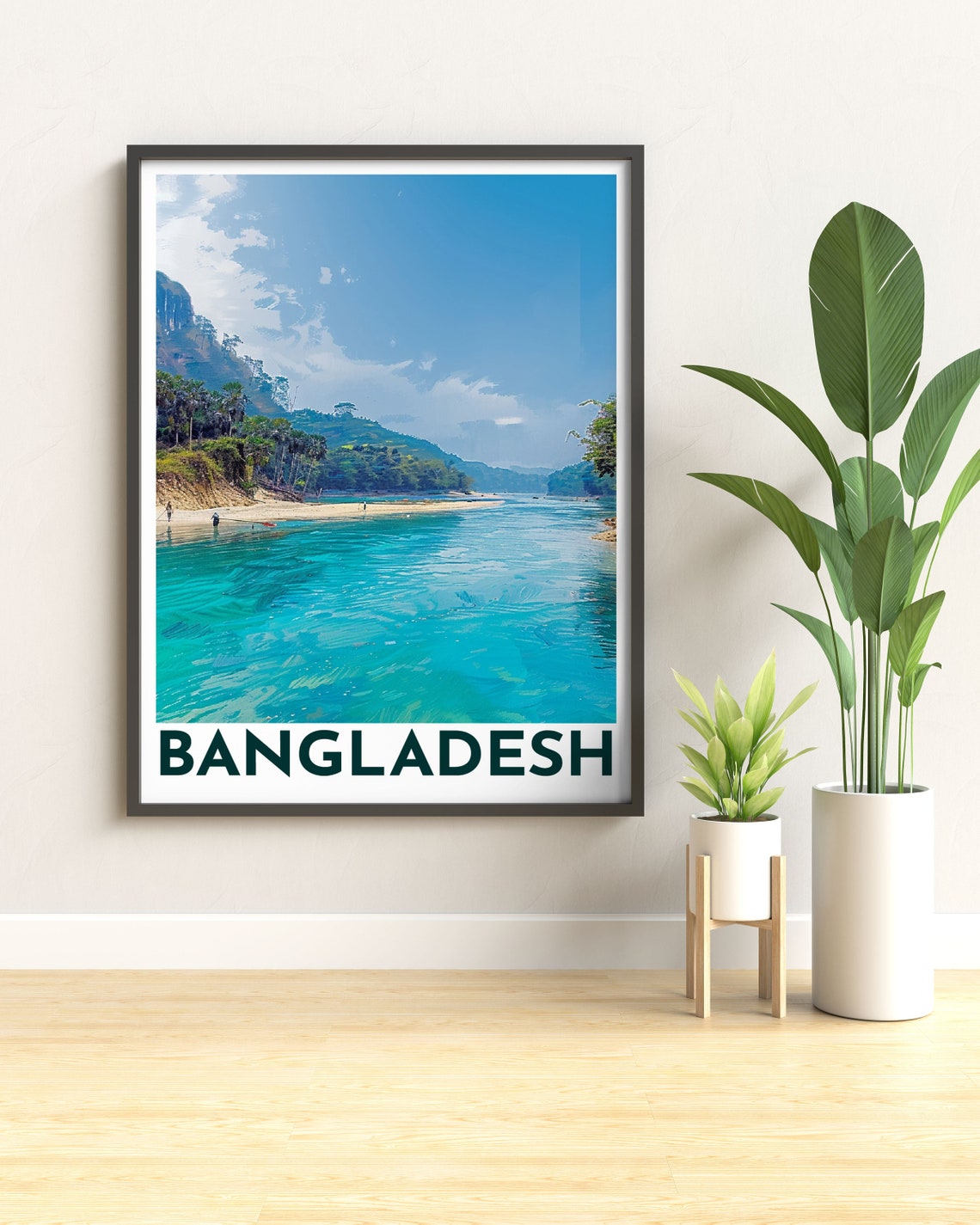Bangladesh Wall Art Lalakhal Street Map Art Fine Line Lalakhal Prints Vibrant Lalakhal Travel Wall Art - Image 3