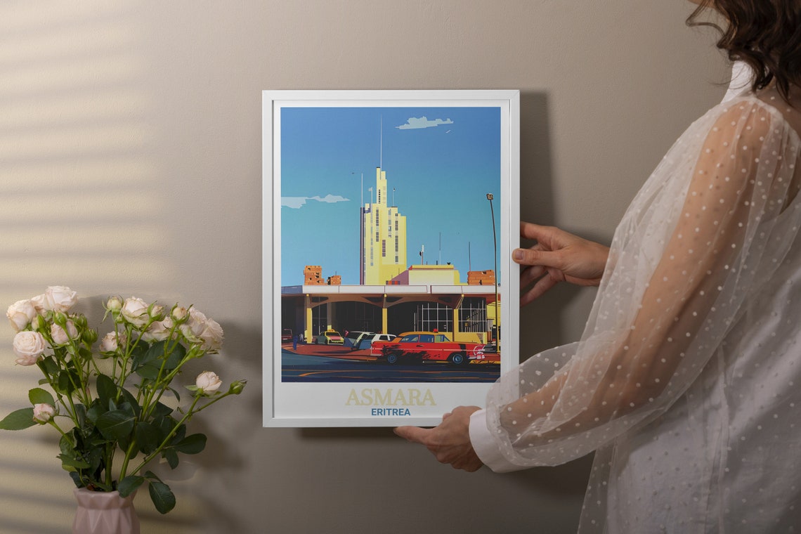 Asmara Travel Posters Fiat Tagliero Building Art And Unique Travel Prints Fiat Tagliero Building Posters Fiat Tagliero Building Decor - Image 2