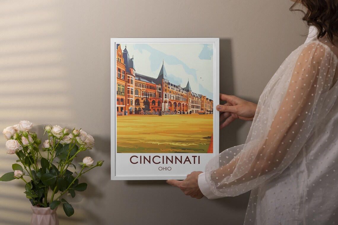 Cincinnati Music Hall Historic Grand Concert Venue Travel Poster - Image 3