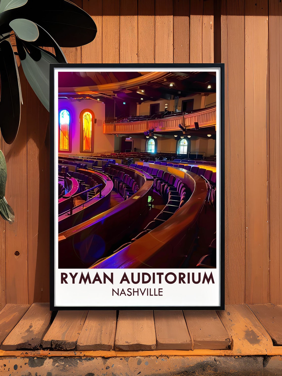 Ryman Auditorium Nashville Interior Church Pews Travel Poster - Image 2