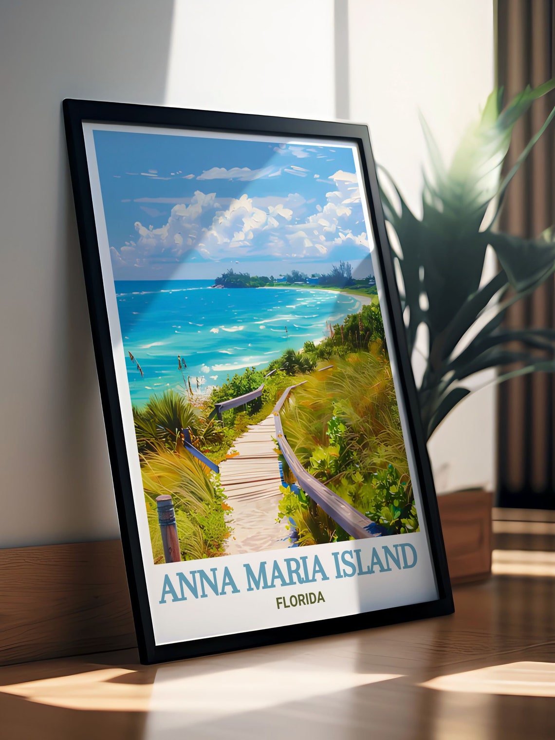 Anna Maria Island Florida Boardwalk to the Beach Dunes Poster - Image 3