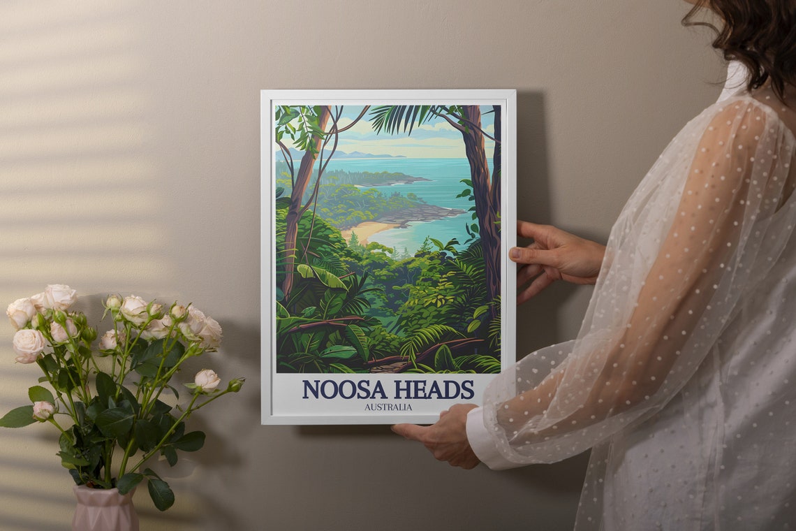 Noosa Heads Wall Art Noosa Heads National Park Travel Poster Noosa Heads National Park Decor Noosa Heads National Park Art - Image 3