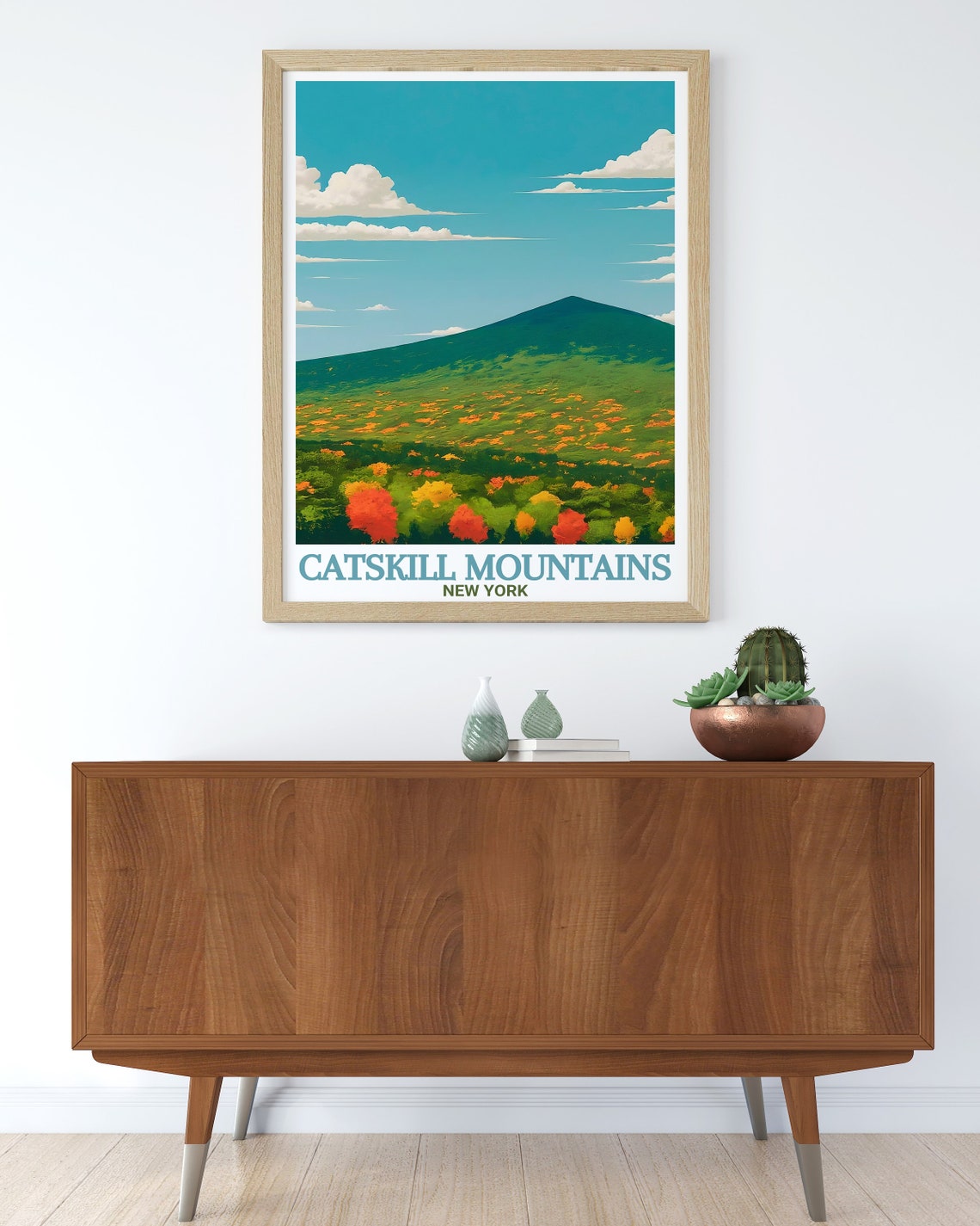 Catskill Mountains Flower Meadow Summer Peak Scenic Travel Poster - Image 3