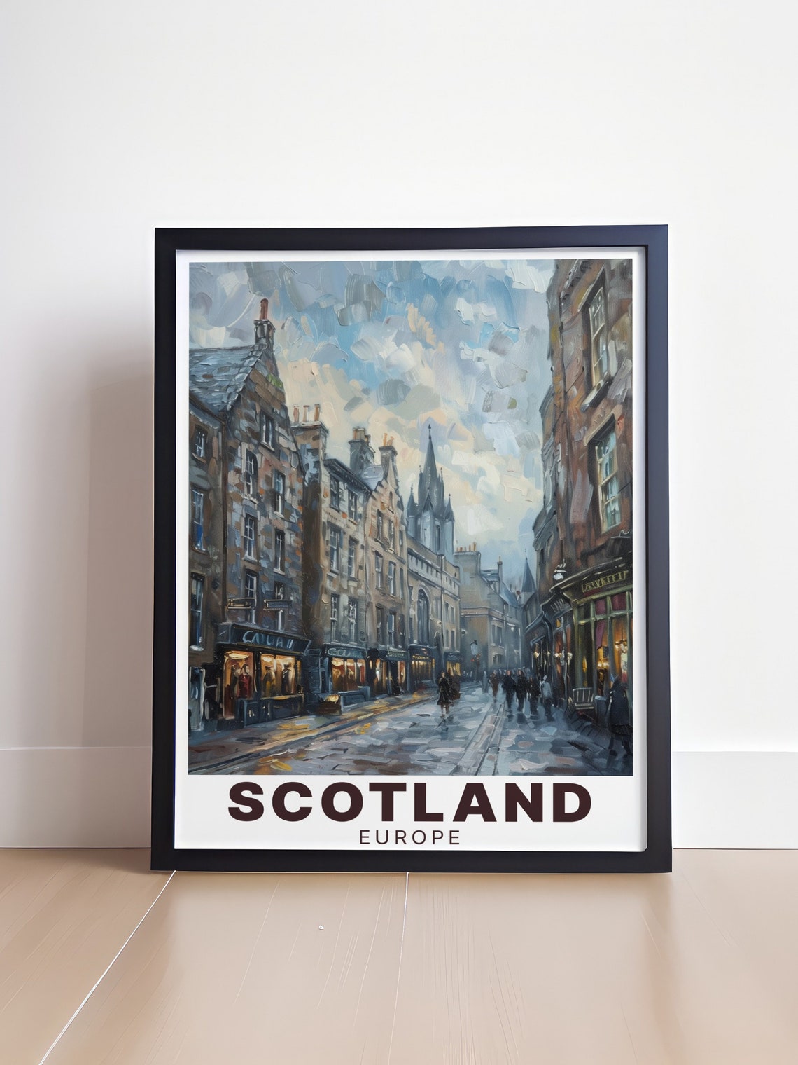 Scotland Wall Art Royal Mile With Beautiful Scotland Wall Art The Royal Mile Travel Print The Royal Mile Travel Poster - Image 4