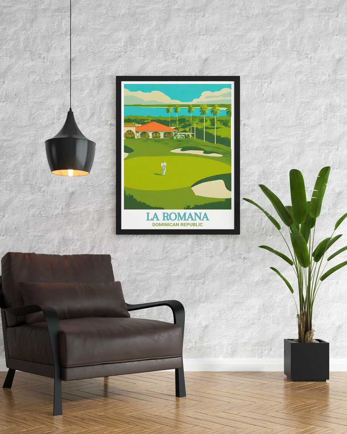 La Romana Teeth of the Dog Golf Course Tropical Travel Poster - Image 2