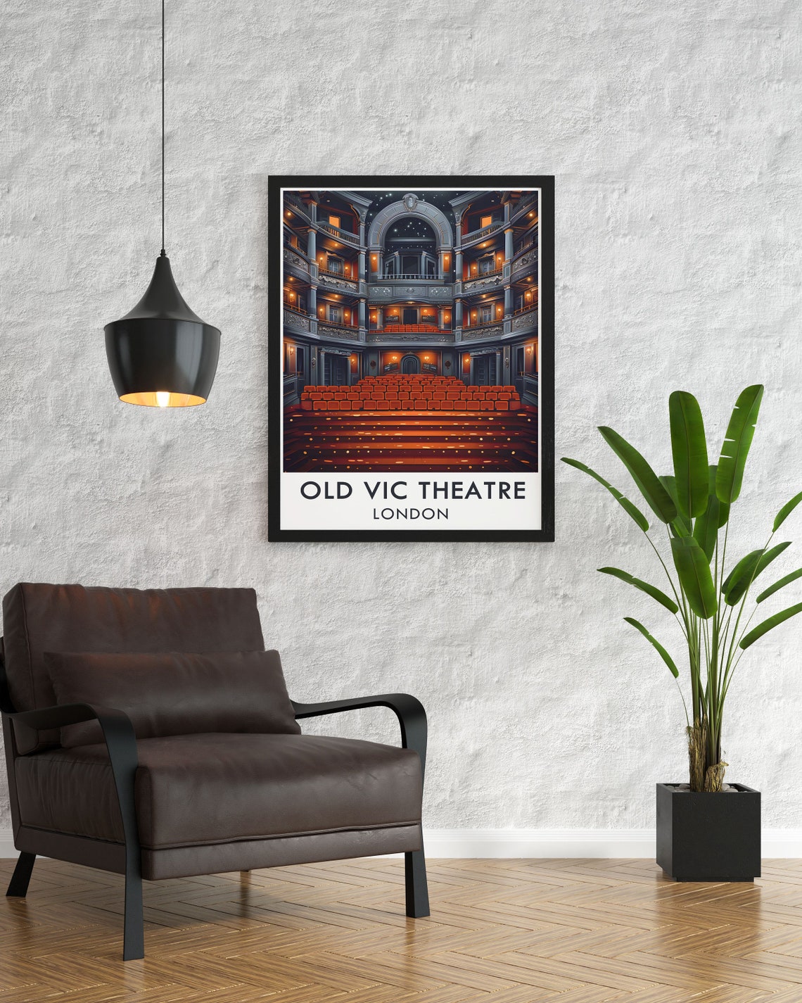 Old Vic Theatre London Ornate Auditorium Interior At Night Poster - Image 2