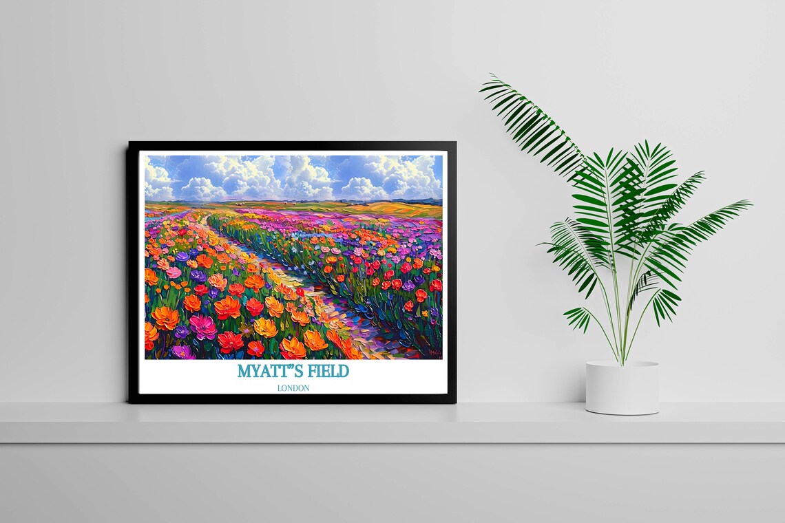 Myatt's Field London Flower Garden Colorful Summer Blooms Poster - Image 3