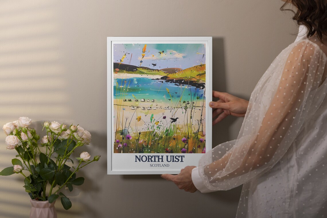 North Uist Travel Poster, Balranald and Barpa Langass - Image 3