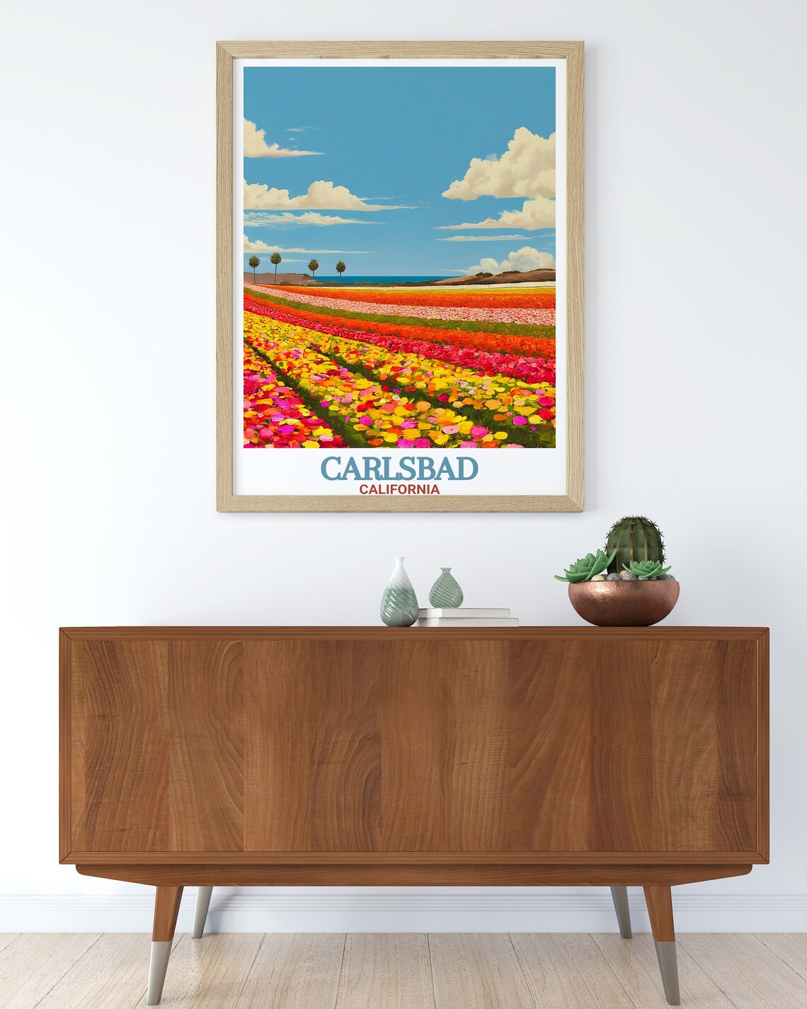 The Flower Fields, Carlsbad Travel Poster - Image 3