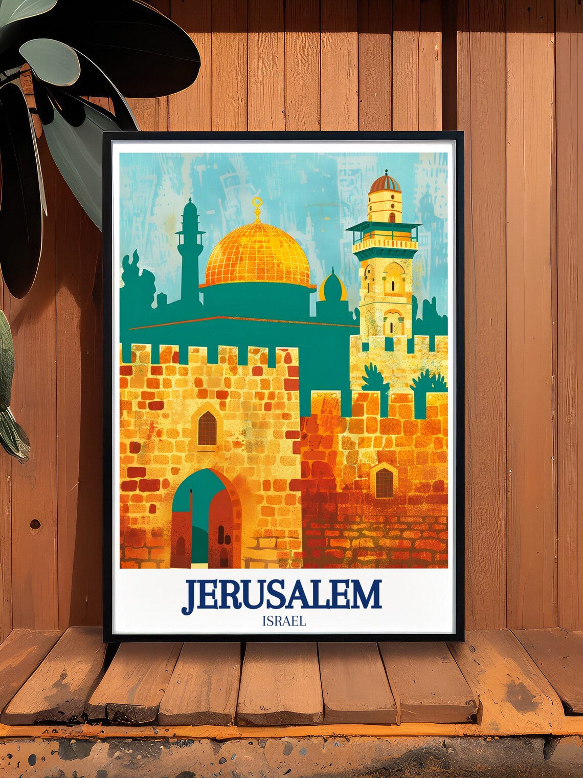 Jerusalem Old City Golden Walls Dome of the Rock Israel Poster - Image 3