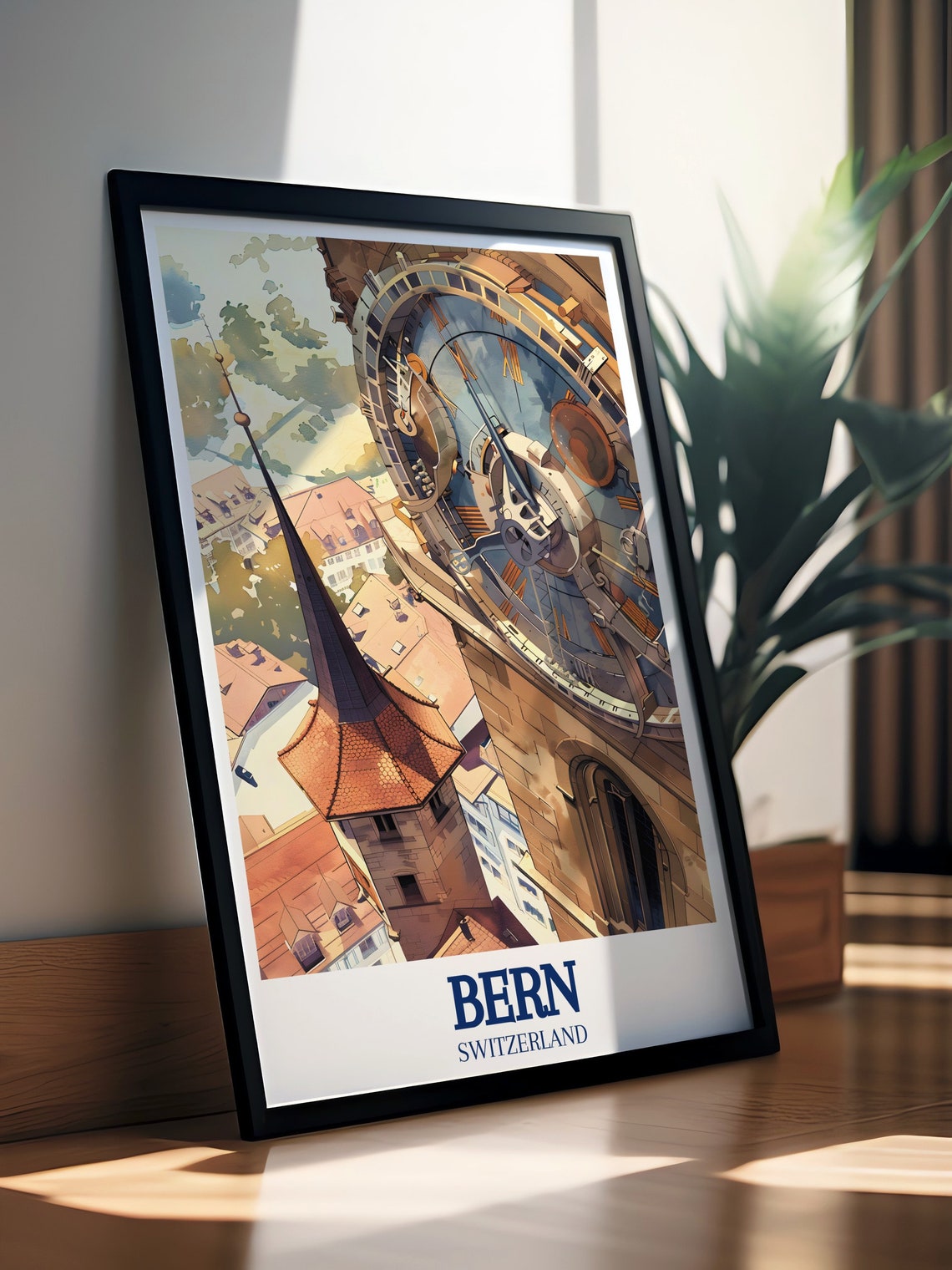 Bern Switzerland Zytglogge Clock Tower Closeup Detail Poster - Image 2