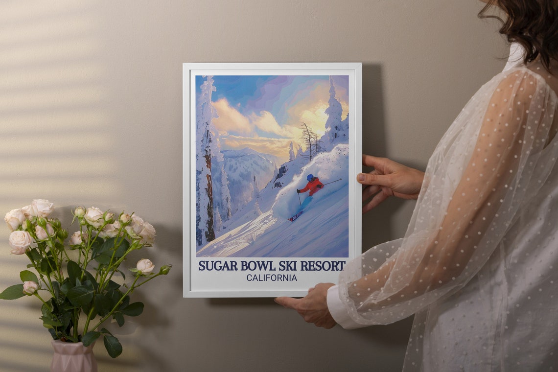 Sugar Bowl Ski Resort Powder Skier Alpine Slope Travel Poster - Image 4