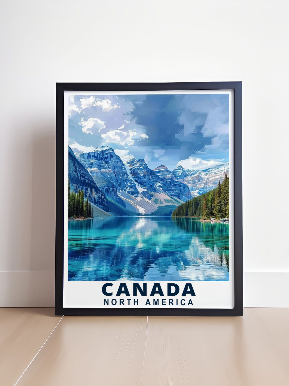 Canada Lake Louise Poster Jewel Of The Rockies Lake Louise Print Vibrant Canadian Landscape Decor Lake Louise Travel Art - Image 4