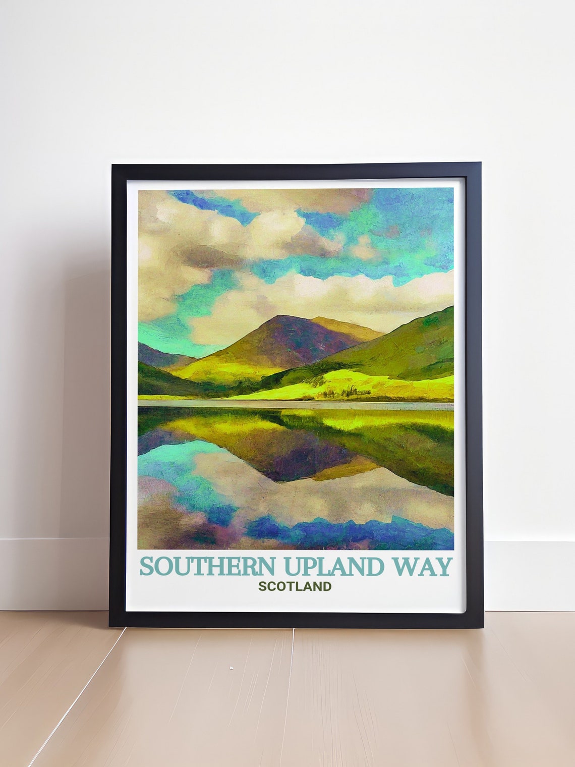 Southern Upland Way Scotland Mountain Loch Reflection Poster - Image 4