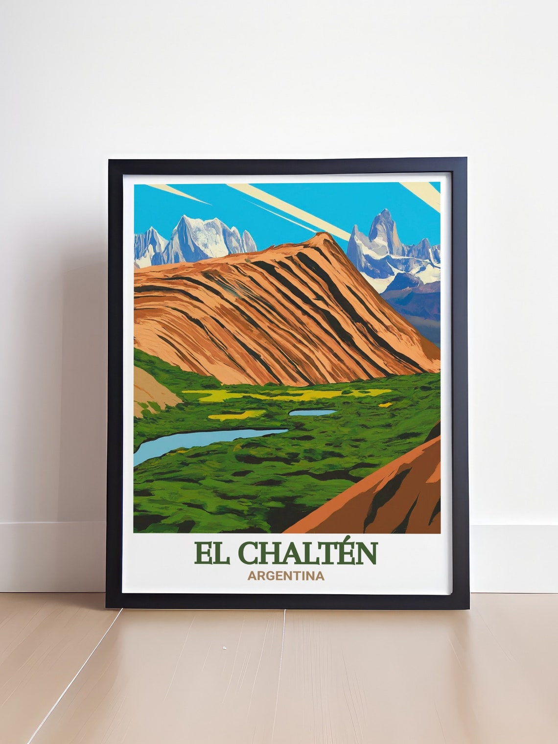 El Chalten Argentina Mount Fitz Roy Red Rock Mountain Poster - Image 4