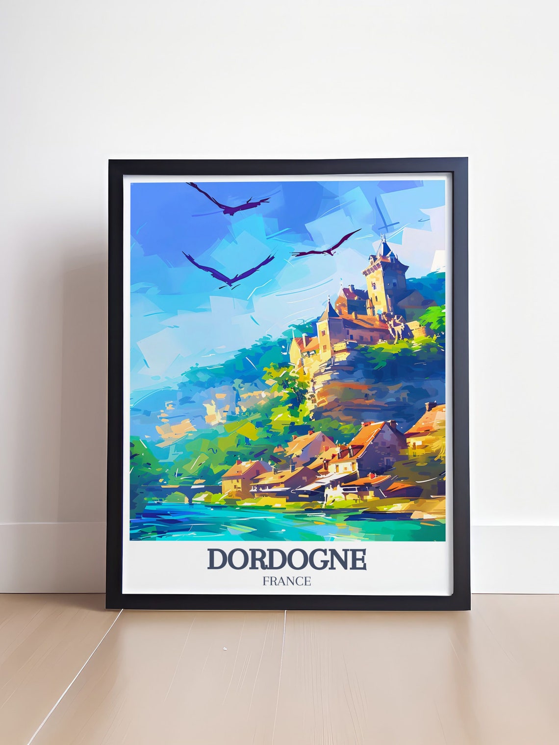 Dordogne France Beynac Castle on Cliff Above the River Poster - Image 4