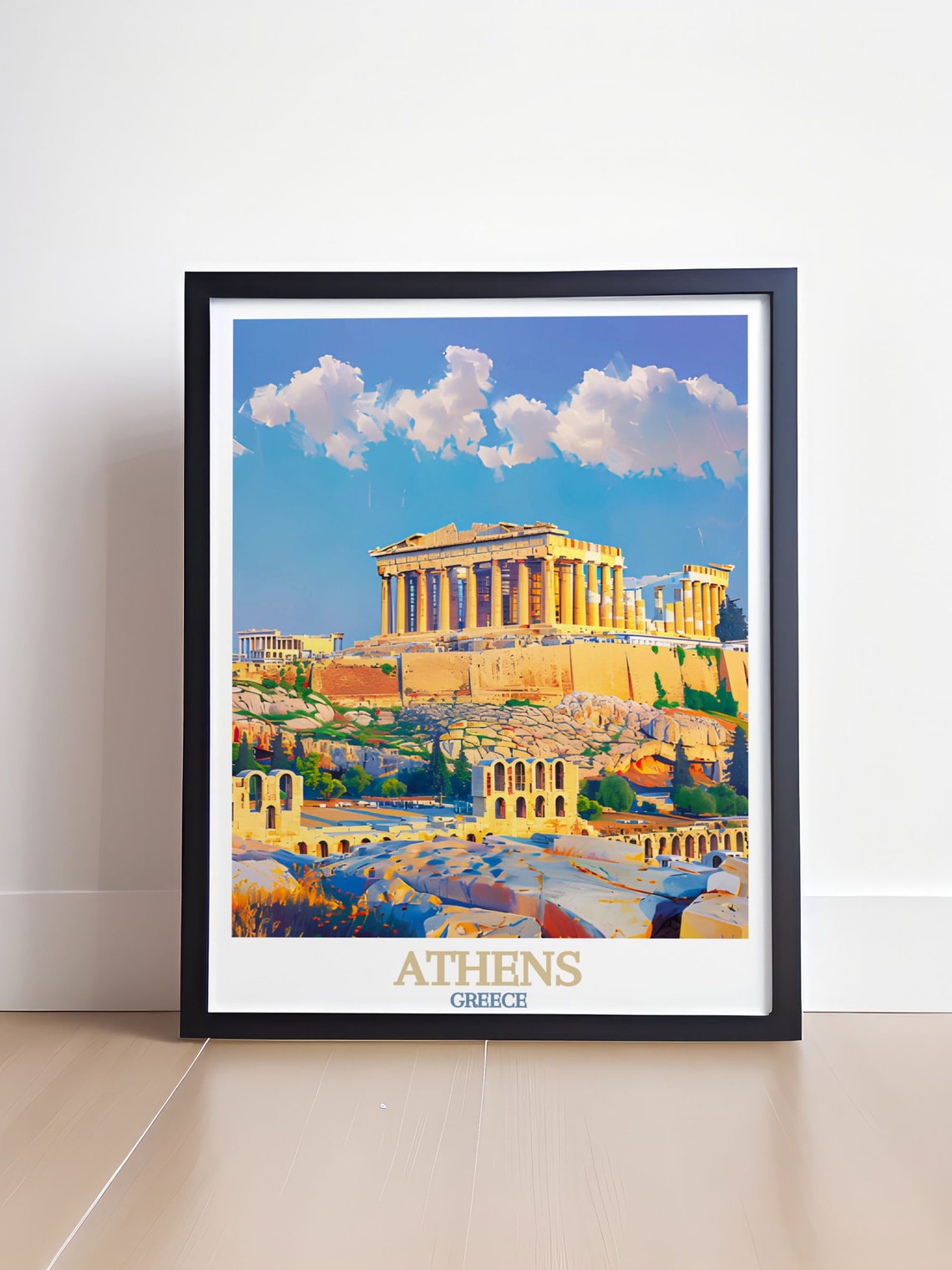 Athens Greece Acropolis Parthenon Hill Ancient Landmark Travel Poster - Image 4