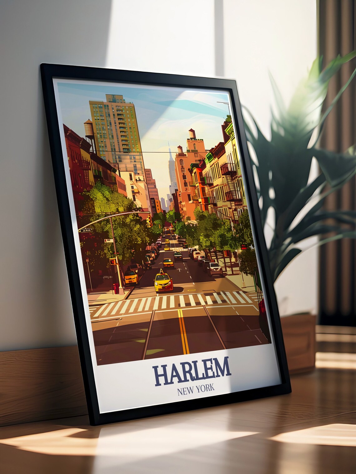 Harlem 155th Street With Yellow Taxis New York Travel Poster - Image 2