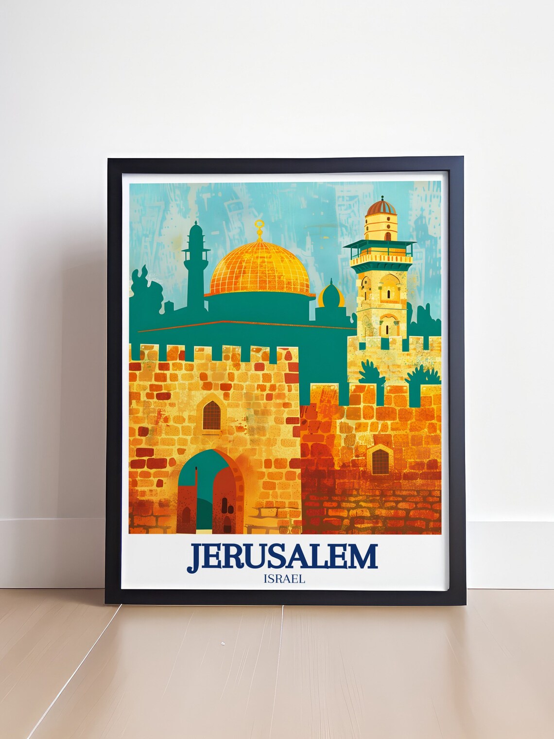 Jerusalem Old City Golden Walls Dome of the Rock Israel Poster - Image 4