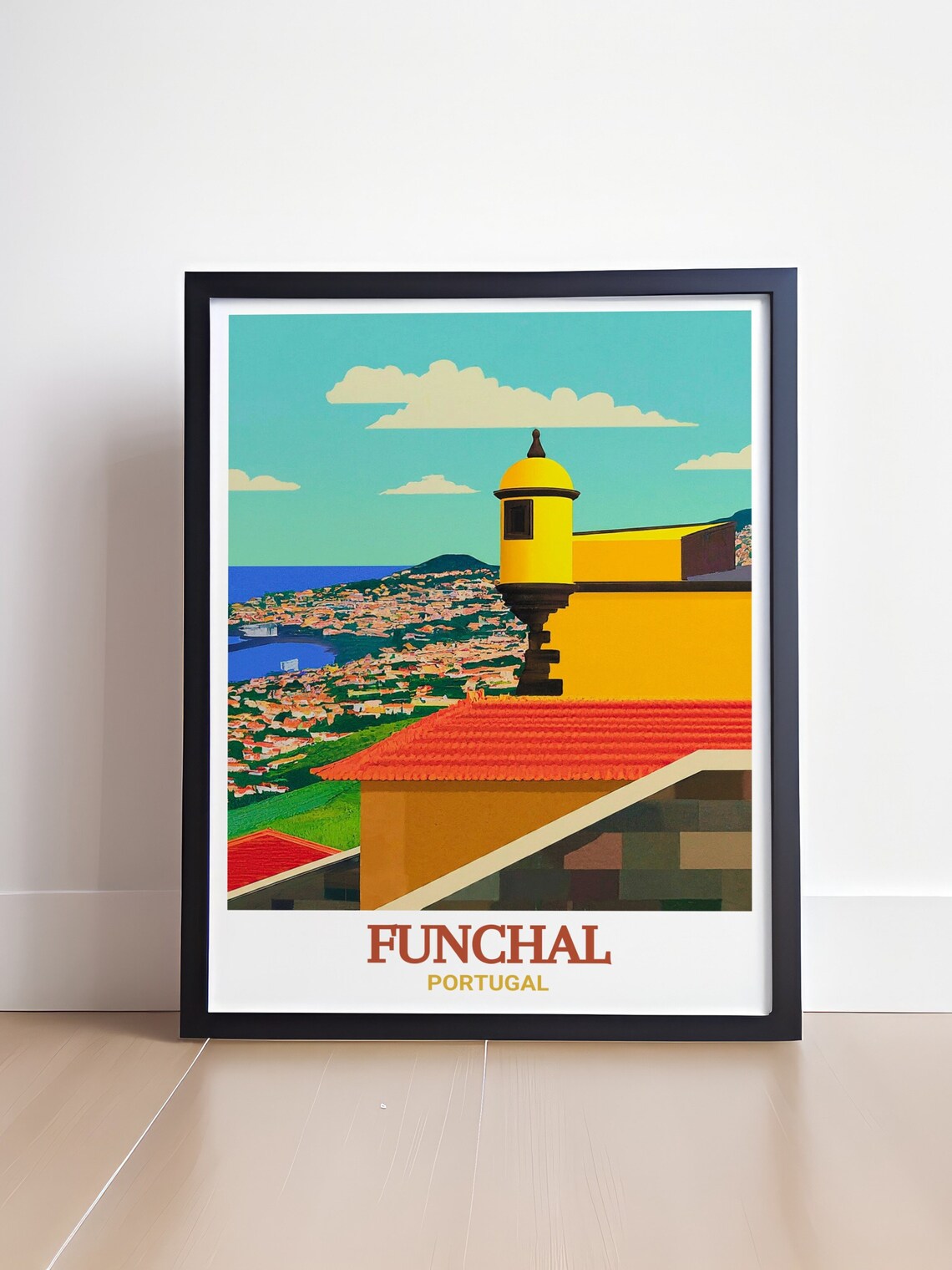 Sao Tiago Fortress Over Funchal Bay Madeira Portugal Travel Poster - Image 4