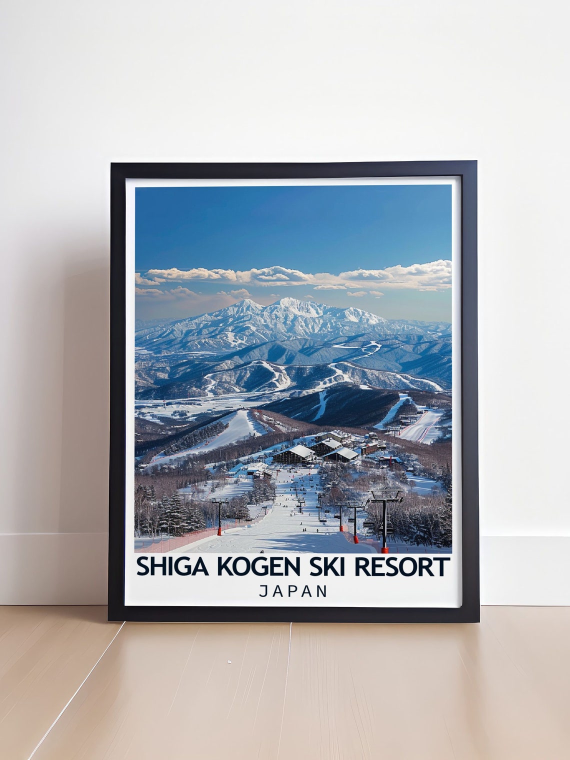 Shiga Kogen Japan Ski Resort Panoramic Snow Slope View Poster - Image 4