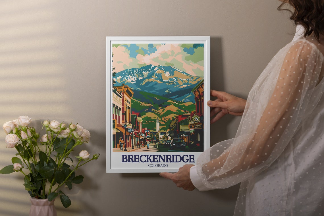 Breckenridge Colorado Historic Main Street Town Scene Poster - Image 2