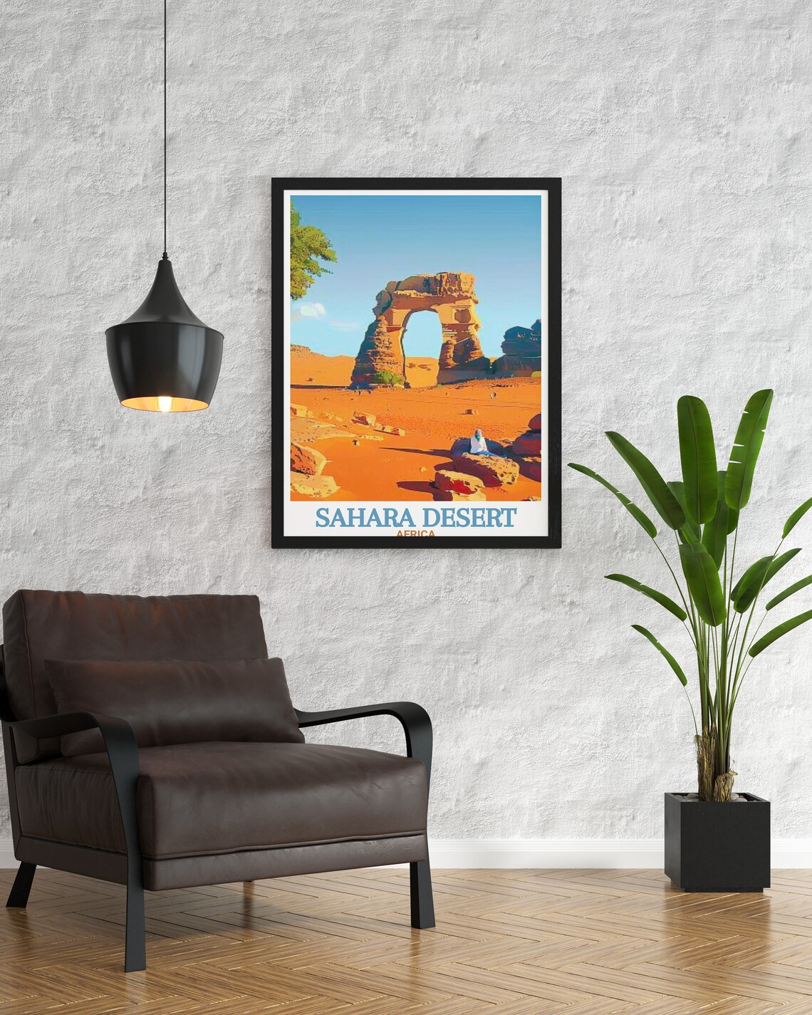 Tassili Rock Arch Sahara Desert Algeria Africa Travel Poster - Image 2