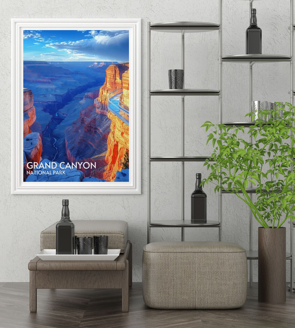 Grand Canyon Glass Skywalk Sunset Overlook Red Rock Canyon Poster - Image 4