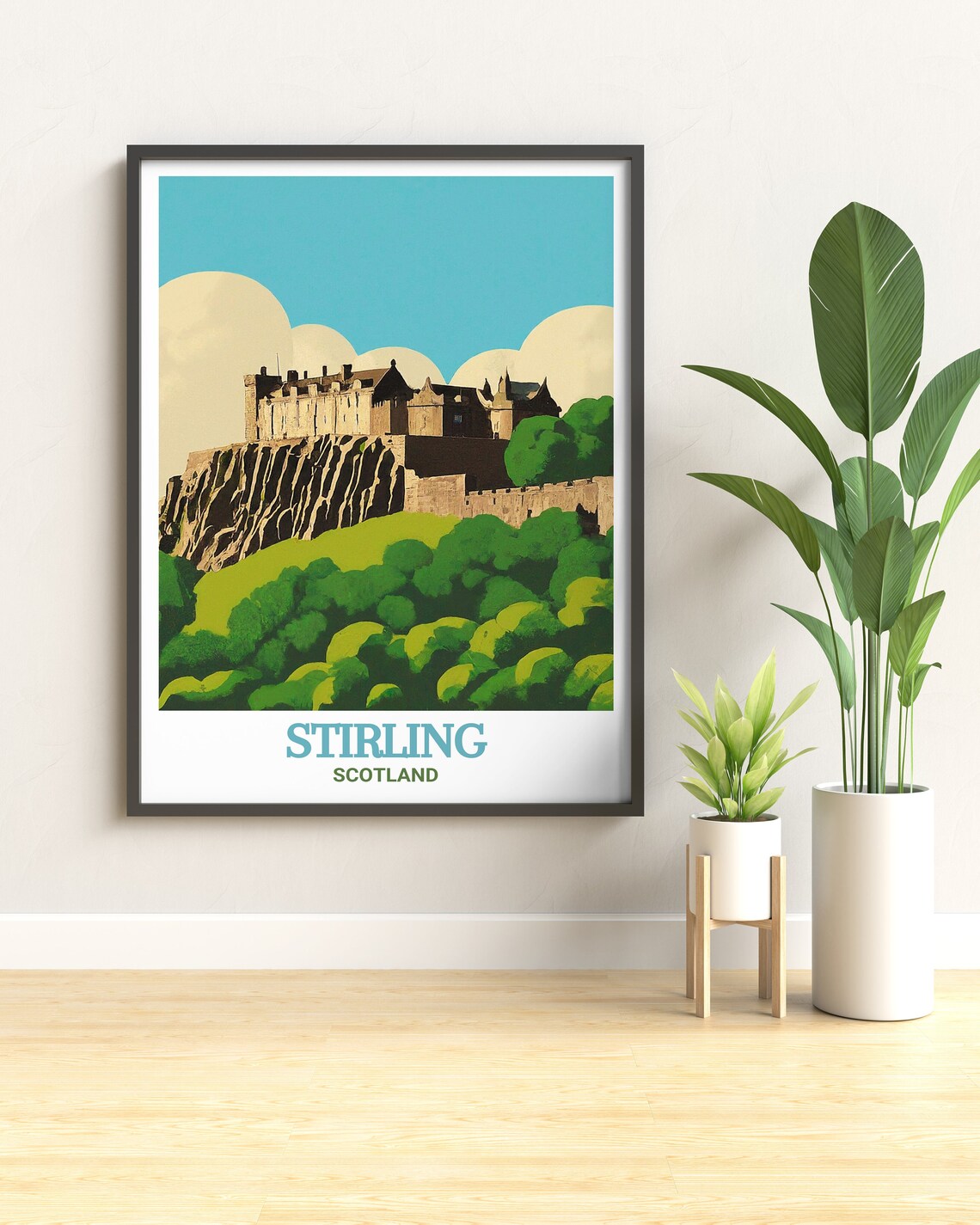 Stirling Scotland Castle on the Rocky Hill Fortress Travel Poster - Image 3