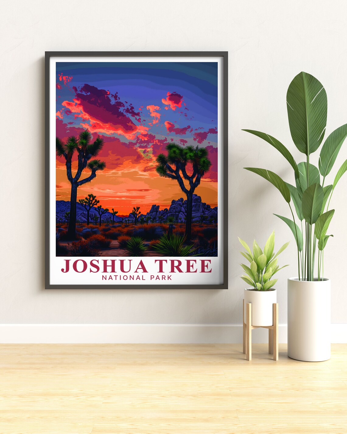 Joshua Tree National Park California Desert Sunset Sky Poster - Image 3