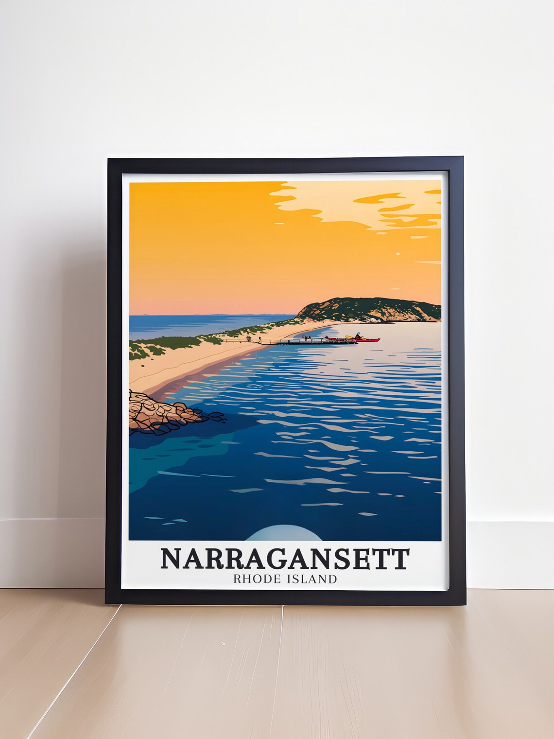 Narragansett Breachway Inlet Travel Poster - Image 4