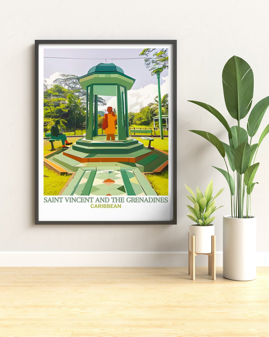 Saint Vincent And The Grenadines Botanic Gardens Gazebo Travel Poster - Image 3