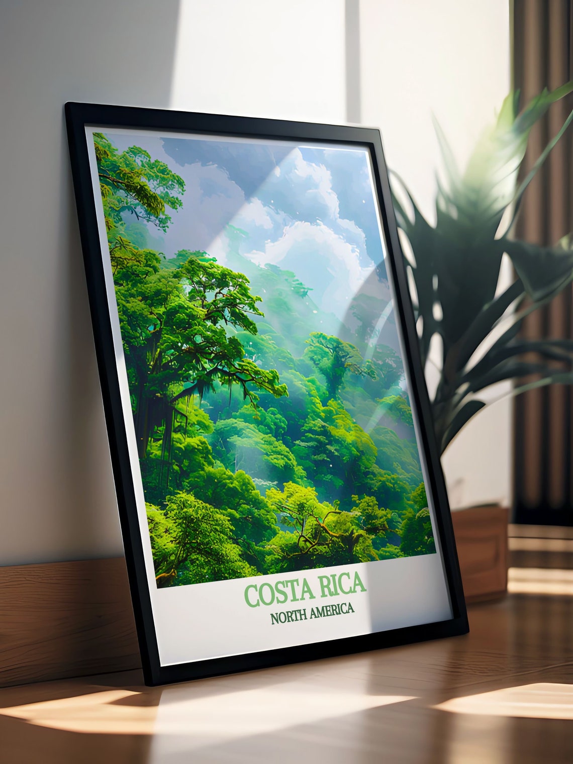 Costa Rica Cloud Forest Canopy Lush Green Rainforest Travel Poster - Image 2