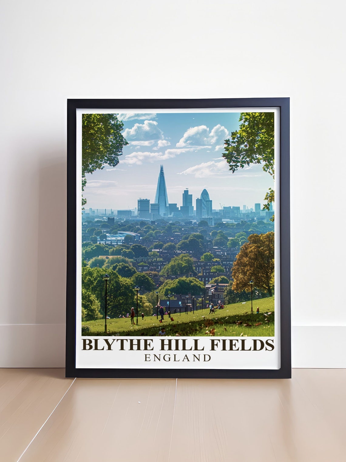 Blythe Hill Fields London Skyline Panoramic Shard Viewpoint Poster - Image 4