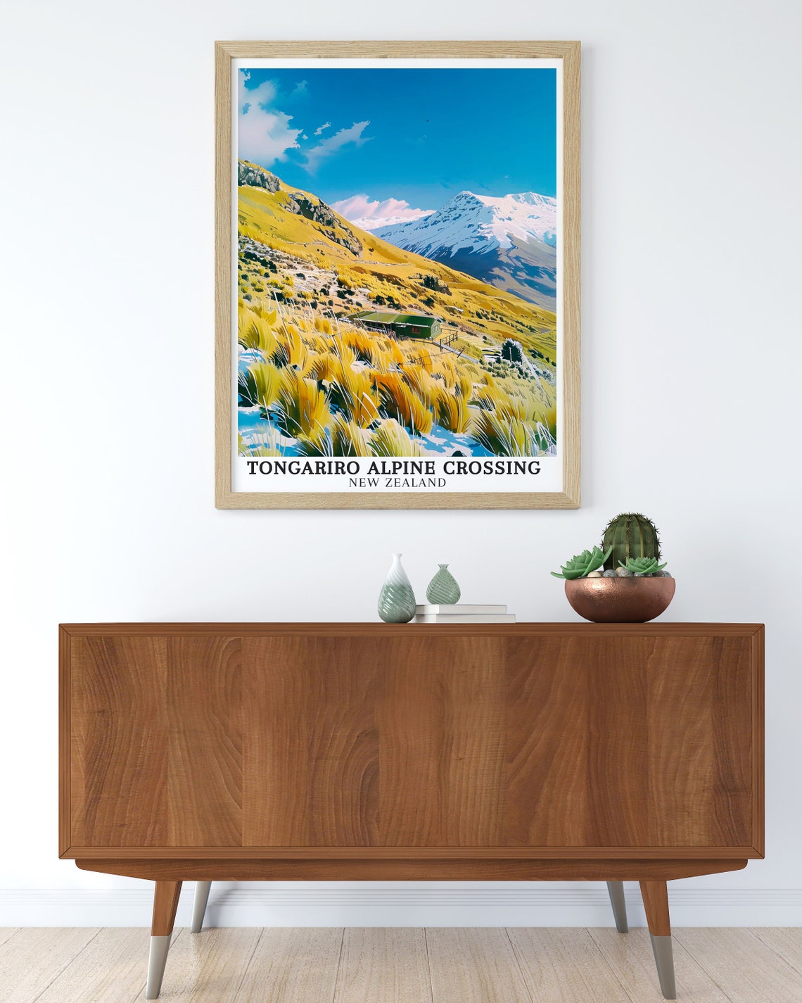 Tongariro Alpine Crossing Travel Print Ketetahi Hut Mount Ruapehu Decor Ketetahi Hut Mount Ruapehu Gifttongariro Alpine Crossing Art - Image 3