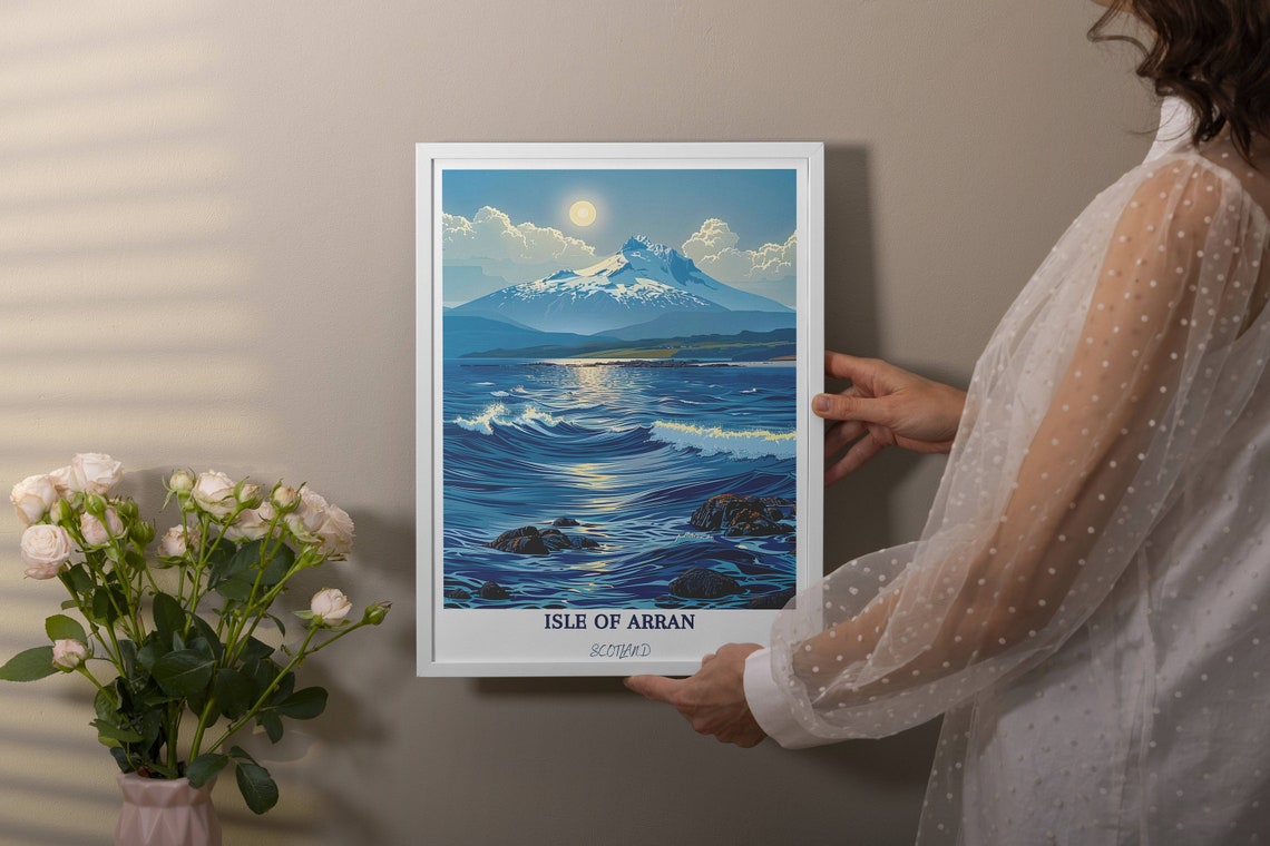 Isle Of Arran Travel Print Arran Wall Art Isle Of Arran Travel Poster Arran Print Island Retro Travel Print Housewarming Gift - Image 4