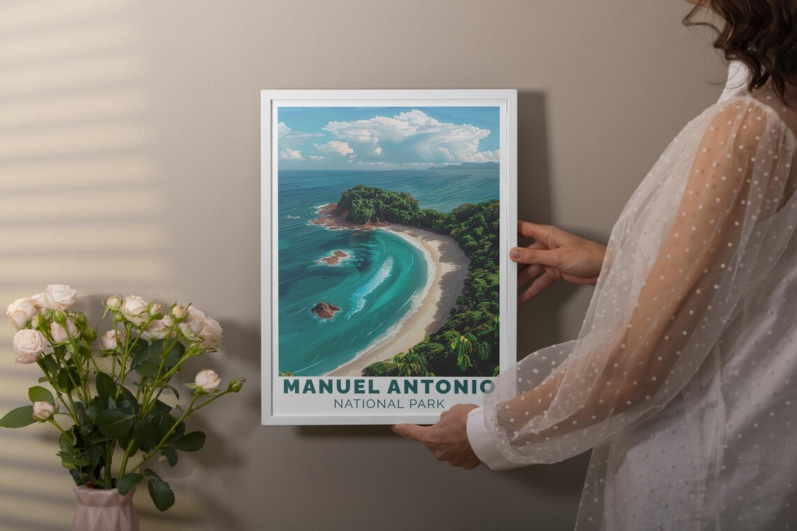 Manuel Antonio National Park Turquoise Cove and Island Beach Poster - Image 3