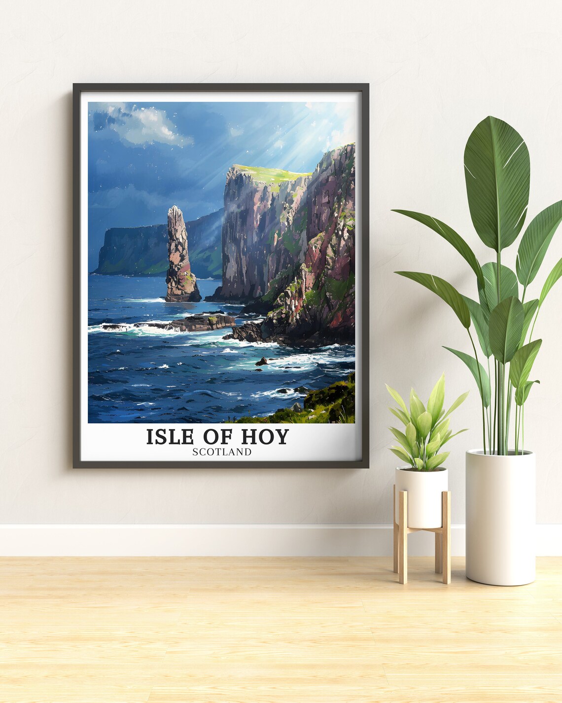 Isle of Hoy Scotland Old Man of Hoy Sea Cliffs Coast Travel Poster - Image 3