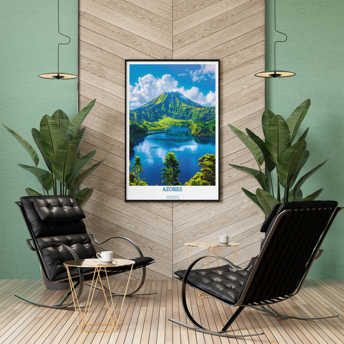 Azores Travel Poster Azores Poster Wall Art Portugal Vintage Poster Travel Poster Gift Azores Print Art Print - Image 2