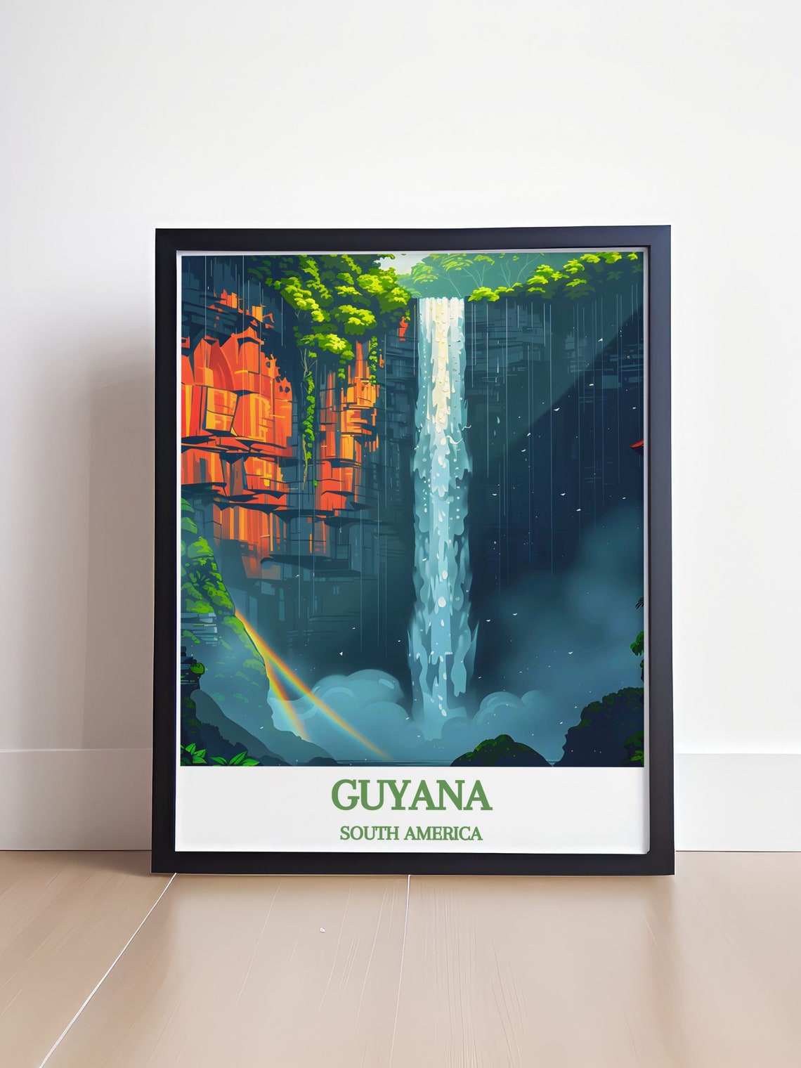 Kaieteur Falls Travel Posters Kaieteur Falls Art Travel Wall Art Featuring Kaieteur Falls Vintage Kaieteur Falls Travel Prints - Image 4