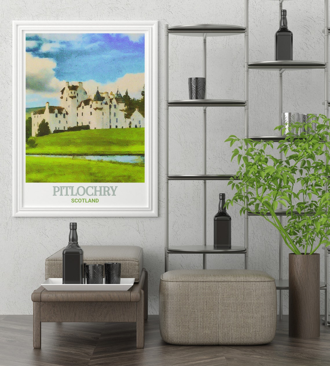 Blair Castle Pitlochry Scotland Historic Castle Travel Poster - Image 2