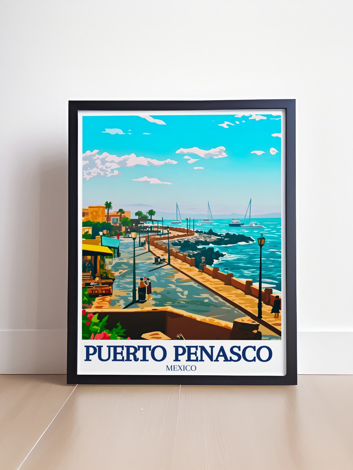 Puerto Peñasco Malecon and Sea of Cortez Travel Poster - Image 4