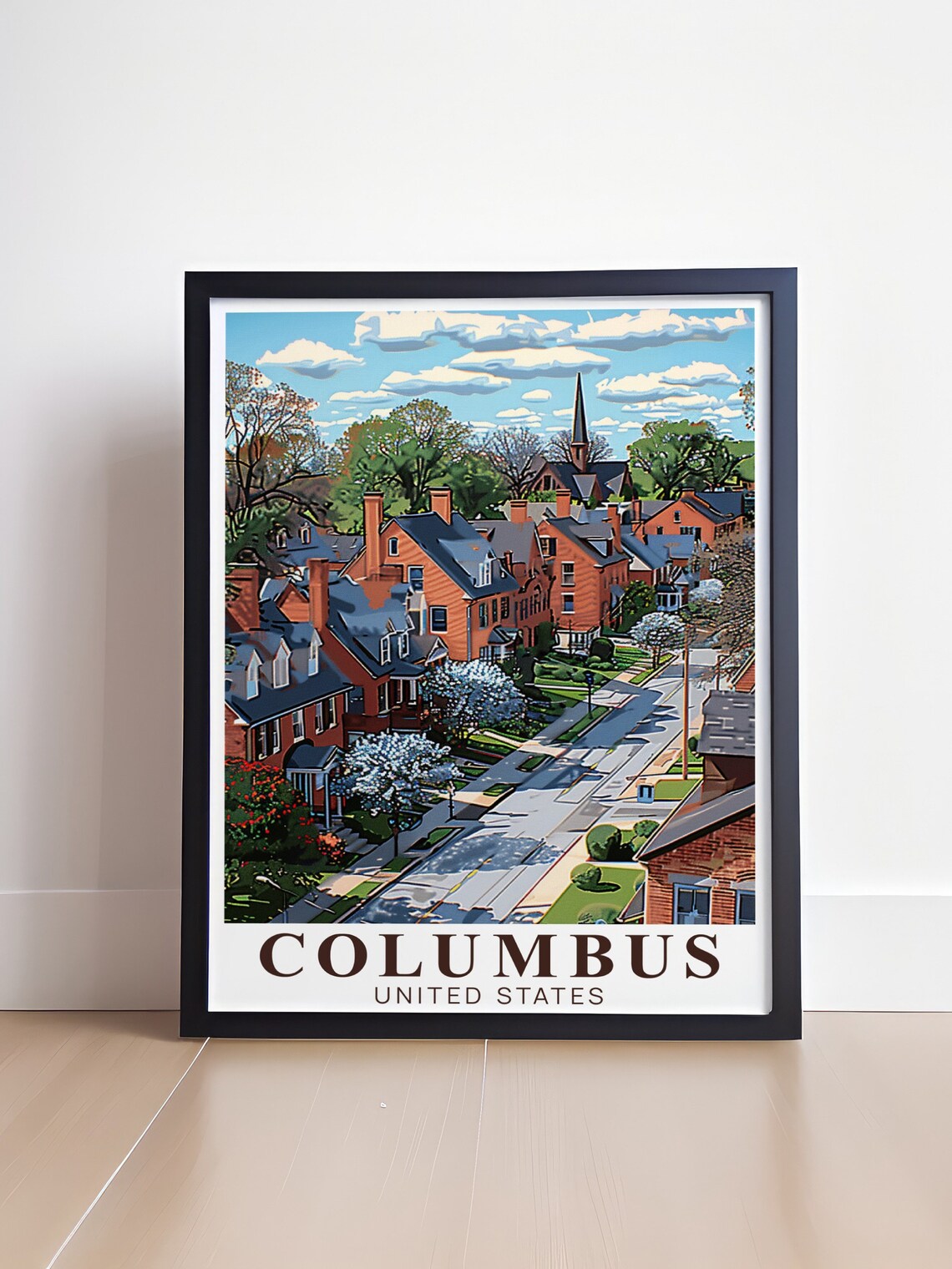 Columbus Conservatory Sunlit Glasshouse Garden Travel Poster - Image 4